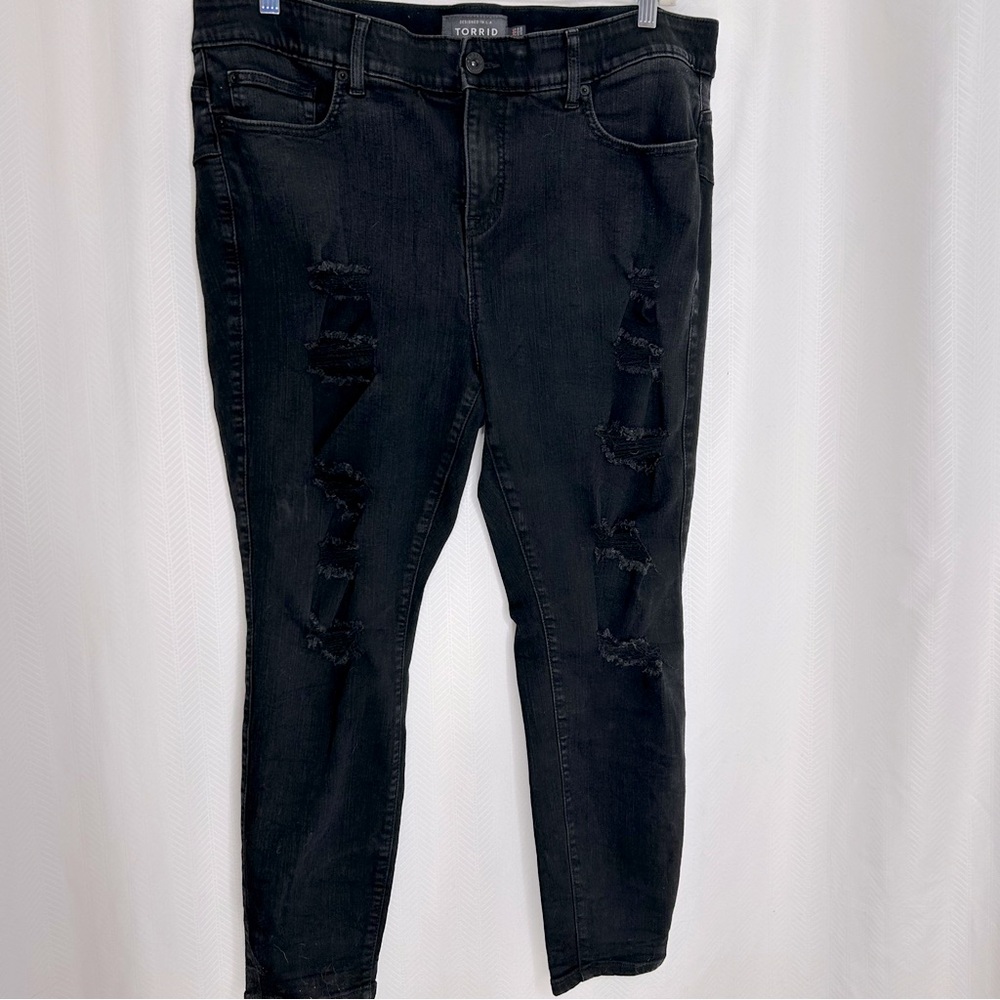 Torrid Ankle Bombshell skinny black jeans high rise